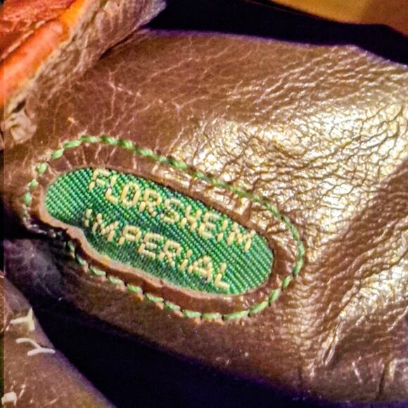 Vintage Florsheim Imperial Monk Strap Shoes 9.5C Brown Leather Made USA 31090 main image 7